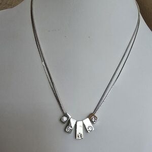 White House Black Market Silver Geometric Necklace